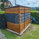 Ogłoszenie - Wiata śmietnikowa 2,5x1,3 m antracyt + drewnopodobny - spad w tył PLG193. Miniaturka 2