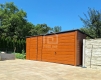 Ogłoszenie - Garaż blaszany 5x6m - Brama uchylna - drzwi - drewnopodobny złoty dąb - Dach spad w tył PLG198. Miniaturka 3