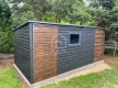 Ogłoszenie - Schowek - Domek ogrodowy 4x2m + wiata 1m  okno drewnopodobny dach spad w tył PLG190. Miniaturka 3