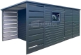 Ogłoszenie - Schowek - Domek Ogrodowy 4x2,5 - wiata 1x2,5 - brama - okno - antracyt - dach spad w tył ST160. Miniaturka 1