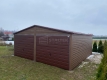 Ogłoszenie - Garaż blaszany 6x5,8m - 2x brama dwuskrzydłowa - ciemny orzech - drewnopodobny - blachodachówka - dach ST248. Miniaturka 3