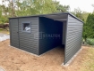Ogłoszenie - Domek ogrodowy - schowek - 2,5x2,5m – wiata 1,5x2,5m - drzwi – okno -  antracyt - dach spad w tył ST225. Miniaturka 3