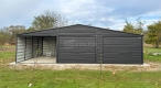 Ogłoszenie - Garaż blaszany 6,5X5m – wiata 3,5x5m – 2X brama – antracyt - dach dwuspadowy - rynny ST230. Miniaturka 2