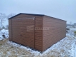 Ogłoszenie - Garaż blaszany 4x5m - brama uchylna - ciemny orzech - drewnopodobny - dach dwuspadowy ST244. Miniaturka 2