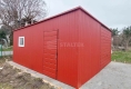 Ogłoszenie - Garaż blaszany 5x6m - brama uchylna - drzwi - okno - czerwony - dach spad w tył ST245. Miniaturka 4