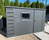 Ogłoszenie - Schowek – domek ogrodowy 3×2 – wiata 0,4×2 – drzwi – okno – antracyt – dach spad w tył ST238. Miniaturka 4