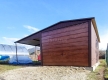 Ogłoszenie - Garaż blaszany 3x6m + wiata 3m - brama uchylna - okno - ciemny brąz - dach dwuspadowy ST241. Miniaturka 2