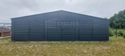 Ogłoszenie - Garaż blaszany 10x6m - 3x Brama - Rynny - Antracyt - Dach dwuspadowy ST179. Miniaturka 4