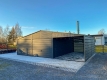 Ogłoszenie - Garaż blaszany 6x6m - wiata 3m - 2x Brama - drzwi Antracyt Dach dwuspadowy ST176. Miniaturka 3