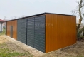 Ogłoszenie - Hala Garaż blaszany 13x4 - 2x Brama + drzwi drewnopodobny Dach spad w przód  ST164. Miniaturka 2