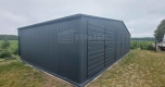 Ogłoszenie - Garaż blaszany 10x6m - 3x Brama - Rynny - Antracyt - Dach dwuspadowy ST179. Miniaturka 2