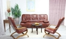 Ogłoszenie - PROMOCJA - komplet FINKA wersalka + 2 fotele, skóra 100%. Miniaturka 1
