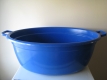 Ogłoszenie - Duża miska, wanienka owalna 74 cm / 60 litrów na pranie miednica basenik balia granatowa. Miniaturka 1