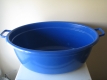 Ogłoszenie - Duża miska, wanienka owalna 74 cm / 60 litrów na pranie miednica basenik balia granatowa. Miniaturka 5