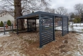 Ogłoszenie - Carport PREMIUM - Wiata samochodowa 5x5 - antracyt - dodatkowa zabudowa CP132. Miniaturka 5