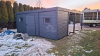 Ogłoszenie - Carport + Pomieszczenie gospodarcze PREMIUM - Wiata samochodowa 6x7,5m - antracyt spad w bok CP135. Miniaturka 4