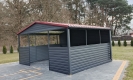 Ogłoszenie - Wiata Śmietnikowa 6x5 Ciemny Grafit MAT Dach dwuspadowy Ciemna Wiśnia. Miniaturka 3