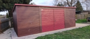 Ogłoszenie - Garaż Blaszany jednostanowiskowy spad na tył 7x4 Ciemny Brąz + Jasna Wiśnia. Miniaturka 3