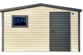 Ogłoszenie - Schowek - domek ogrodowy 4x2m - drzwi - okno - biały - antracyt - dach dwuspadowy  TS1232. Miniaturka 1