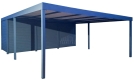 Ogłoszenie - Carport PREMIUM z pomieszczeniem gospodarczym - Wiata samochodowa 7x5m - antracyt spad w bok TS1250. Miniaturka 1