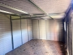 Ogłoszenie - Garaż blaszany 3,5x5m - brama dwuskrzydłowa - drzwi - okno - ciemny orzech - drewnopodobny - dach spad w bok TS1187. Miniaturka 3