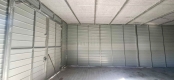 Ogłoszenie - Hala - garaż blaszany 9,5x9m - 2 x brama dwuskrzydłowa - drzwi - jasny srebrny - antracyt - dach spad w tył TS1212. Miniaturka 3