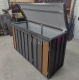 Ogłoszenie - Zabudowa koszy na śmieci wiata śmietnikowa obudowa kubłów 177x65x110 cm 3x120L antracyt + jasny orzech TS1221. Miniaturka 3