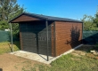 Ogłoszenie - Schowek - domek ogrodowy Garaż 3,5x4m - wiata 0,5m brama dwuskrzydłowa okno drewnopodobny rynny TS1137. Miniaturka 2