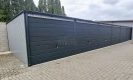 Ogłoszenie - Garaż blaszany 18x5 m - brama uchylna x6- jasny srebrny - dach spad w przód - rynny TS1236. Miniaturka 4