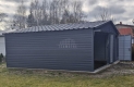 Ogłoszenie - Garaż blaszany 6x5,8m - Brama uchylna - drzwi - okno - antracyt - blachodachówka - dach dwuspadowy TS1145. Miniaturka 4