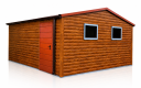 Ogłoszenie - Domek Narzędziowy Ogrodowy 5x4m PREMIUM Dwuspadowy dach przód/tył Złoty Dąb + Jasny Brąz MAT. Miniaturka 1