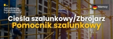 Ogłoszenie - Cieśla szalunkowy / Pomocnik budowlany (m/k) – Niemcy 🇩🇪 Od zaraz, Hamburg, Kolonia, Düsseldorf. Miniaturka 1