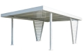 Ogłoszenie - Carport V PREMIUM 4x4,8m - Wypełnienie panelami - Wiata samochodowa - biały ID1198. Miniaturka 1