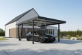 Ogłoszenie - Carport V PREMIUM 5x4,5m - Wypełnienie panelami - Wiata samochodowa - antracyt ID1193. Miniaturka 2