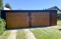 Ogłoszenie - Garaż blaszany 8x6m 2x brama segmentowa drzwi drewnopodobny dach spad w przód rynna ID1040. Miniaturka 4