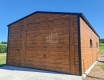 Ogłoszenie - Garaż blaszany 5x6m - brama uchylna - drzwi - 2x okno - jasny orzech - drewnopodobny - rynny - dach dwuspadowy  ID1100. Miniaturka 3