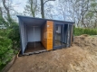 Ogłoszenie - Schowek - Domek Ogrodowy PREMIUM 2,5x2,5m - wiata 1,5m - drzwi PCV Drewnopodobny dach Spad w tył ID1017. Miniaturka 3