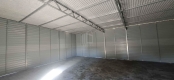 Ogłoszenie - Garaż blaszany 18x5 m - brama uchylna x6- jasny srebrny - dach spad w przód - rynny ID1166. Miniaturka 2