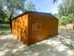 Ogłoszenie - Garaż blaszany 6x6m - brama uchylna - jasny orzech - drewnopodobny - rynny - dach dwuspadowy  ID1038. Miniaturka 5