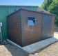 Ogłoszenie - Schowek - domek ogrodowy 3x2m - drzwi - okno - ciemny orzech - drewnopodobny - dach spad w tył ID1052. Miniaturka 3