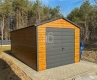 Ogłoszenie - Garaż blaszany 4x6m - Brama dwuskrzydłowa - jasny orzech - drewnopodobny - antracyt - dach dwuspadowy ID1063. Miniaturka 2
