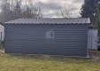 Ogłoszenie - Garaż blaszany 6x5,8m - Brama uchylna - drzwi - okno - antracyt - blachodachówka - dach dwuspadowy ID1065. Miniaturka 6
