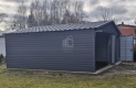 Ogłoszenie - Garaż blaszany 6x5,8m - Brama uchylna - drzwi - okno - antracyt - blachodachówka - dach dwuspadowy ID1065. Miniaturka 2