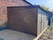 Ogłoszenie - Garaż blaszany 3,5x5m - brama dwuskrzydłowa - drzwi - okno - ciemny orzech - drewnopodobny - dach spad w bok ID1109. Miniaturka 4