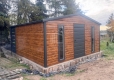 Ogłoszenie - Schowek - domek ogrodowy PREMIUM 4x3m - drzwi - 2 x okno złoty dąb drewnopodobny dach dwuspadowy rynny ID1113. Miniaturka 3