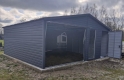 Ogłoszenie - Garaż blaszany 6x5,8m - Brama uchylna - drzwi - okno - antracyt - blachodachówka - dach dwuspadowy ID1065. Miniaturka 5