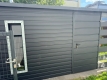Ogłoszenie - Domek narzędziowy ogrodowy blaszany 3,5x3 m z wiatą panelową grafit mat. Miniaturka 3
