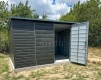 Ogłoszenie - Schowek - domek ogrodowy 4x3m - brama dwuskrzydłowa - okno - sosna norweska - drewnopodobny - dach rynna TS1134. Miniaturka 2