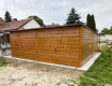 Ogłoszenie - Garaż blaszany 6x6m - 2x brama uchylna - jasny orzech - drewnopodobny - rynna - dach spad w tył TS1118. Miniaturka 3