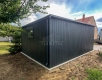 Ogłoszenie - Garaż blaszany 4x5m - brama uchylna - okno - antracyt - dach spad w tył - rynna  TS1116. Miniaturka 5